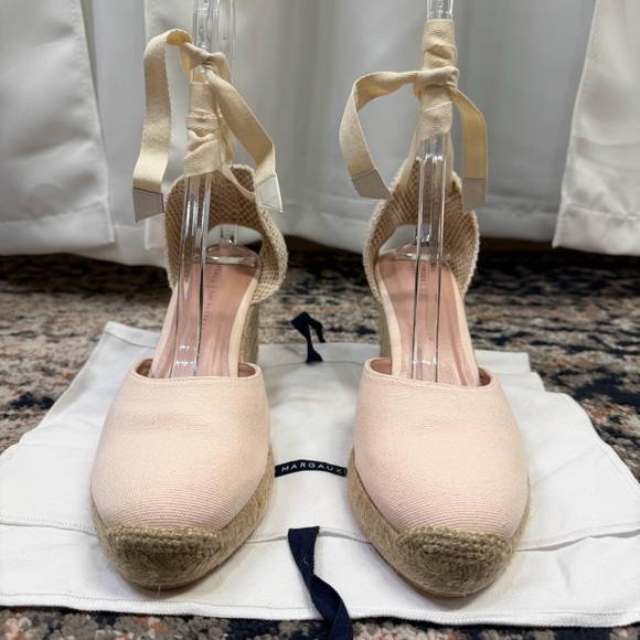 NWOT Margaux x Gal Meets Glam ‘The Espadrille’ in “Blush Pink Canvas” Size 12.5 - Picture 3 of 16